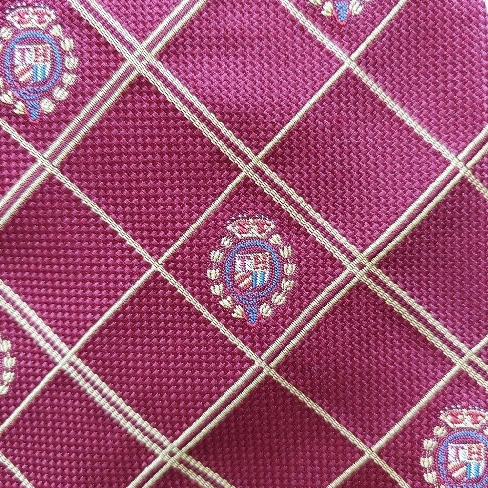 Tommy Hilfiger Silk Tie Red Gold 58